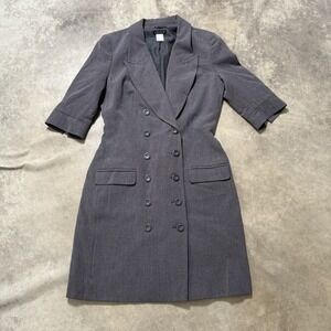 Venus Coat‎ Dress Womens Size 4 Gray Double Breasted Office Work